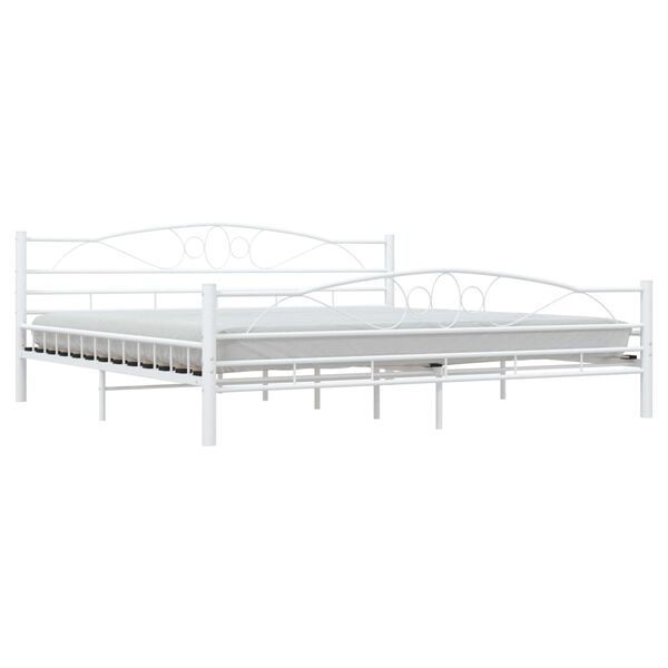 vidaXL Bedframe metaal wit 200x200 cm
