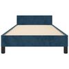 vidaXL Bedframe zonder matras 90x190 cm fluweel donkerblauw