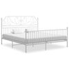 vidaXL Bedframe metaal wit 200x200 cm