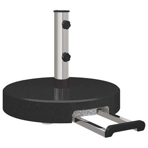 vidaXL Parasolvoet 29 kg Zwart Graniet Rond