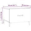 vidaXL Salontafel 2 st met metalen poten 50x50x40 cm wit