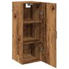 vidaXL Wandkast 34,5x34x90 cm bewerkt hout oud houtkleur