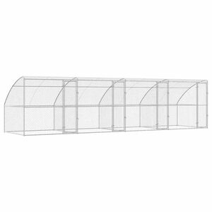 vidaXL Hondenhok 4 st zilver 8 x 2 x 2 m Verzinkt staal