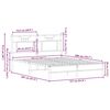 vidaXL Bedframe zonder matras bewerkt hout bruin eikenkleur 150x200 cm