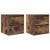 vidaXL Nachtkastjes 2 st wandgemonteerd 38x34x40 cm gerookt eikenkleur