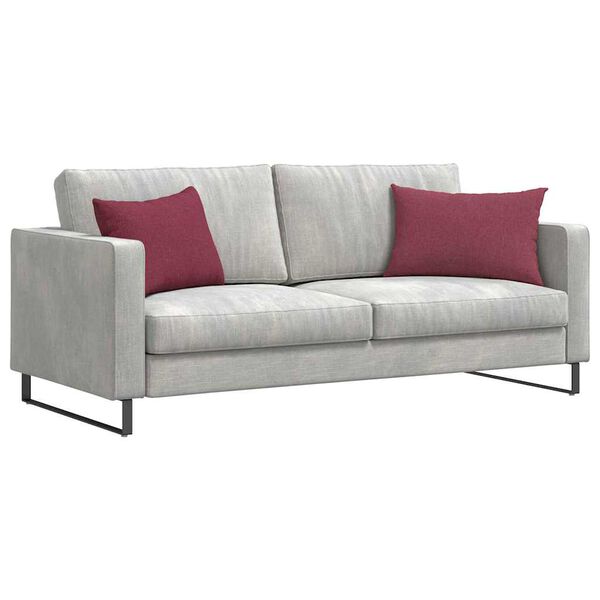 vidaXL Sofa Kussens 2 stuks Wijnrood 60 x 40 cm Stof