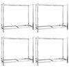 vidaXL Bandenrekken 2-laags 4 st 110x40x110 cm staal zilverkleurig