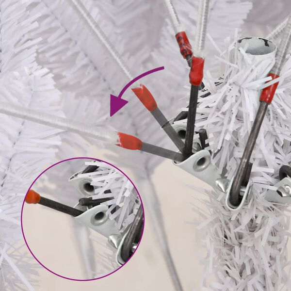 vidaXL Kunstkerstboom met scharnieren en sneeuw 240 cm