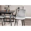 Venture Home Eetkamerstoelen 2 st Polar fluweel grijs en zwart