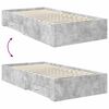 vidaXL Bedframe met hoofdeinde Beton Grijs 100 x 200 cm Bewerkt hout