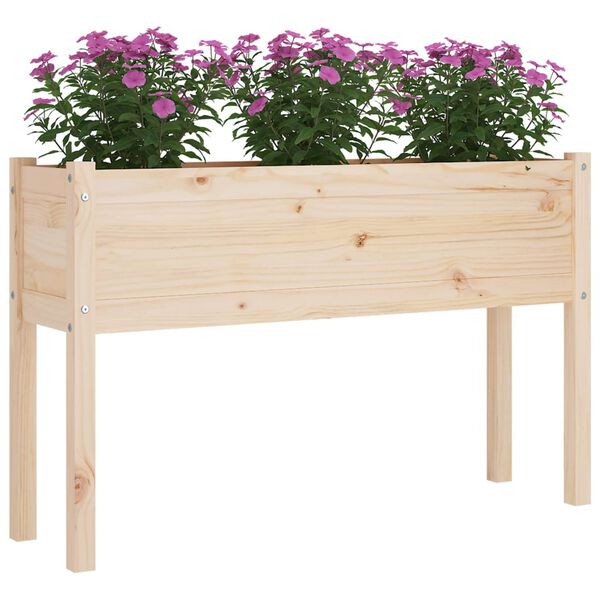 vidaXL Plantenbak 110x31x70 cm massief grenenhout