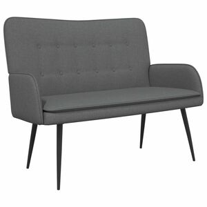 vidaXL 2-zitsbank Donkergrijs 115 x 61 x 87 cm Stof