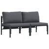 vidaXL Buitenmeubilair 2 Stuk Antraciet 80 x 80 x 71 cm Staal