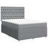 vidaXL Boxspring met matras stof lichtgrijs 140x190 cm