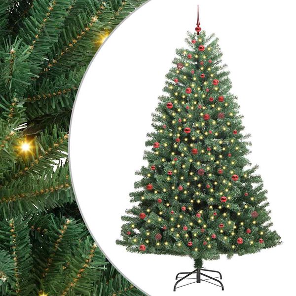 vidaXL Kunstmatige Inklapbare Kerstboom Groen 270 cm PVC en Metaal