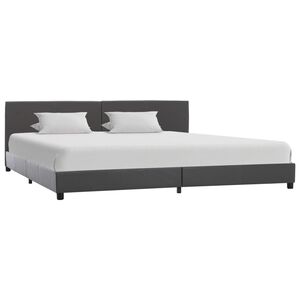 vidaXL Bedframe kunstleer grijs 180x200 cm