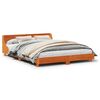 vidaXL Bed met matras massief grenenhout wasbruin 140x190 cm