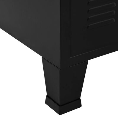 vidaXL Opbergkast industrieel 75x40x120 cm staal zwart