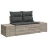 vidaXL Tuin Sofa Set met kussen 7 pcs Lichtgrijs poly rattan