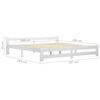 vidaXL Bedframe massief grenenhout wit 200x200 cm