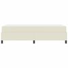 vidaXL Bedframe met matras met matras Cr&egrave;me 100 x 200 cm Kunstleer