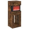 vidaXL Elektrische haard Gerookt eiken 35 x 30 x 86 cm Bewerkt hout