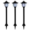 vidaXL LED-solarlampen zwart 3 st