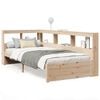 vidaXL Bed met boekenkast zonder matras massief grenenhout 90x190 cm