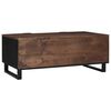 vidaXL Salontafel Bruin en zwart 100 x 54 x 40 cm Massief acaciahout