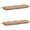 vidaXL Bank Kussens VIANEN 2 st 100% Polyester Zand 130 x 30 x 12 cm