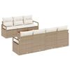 vidaXL Tuinbankenset 8 st Beige en Cr&egrave;me poly rattan
