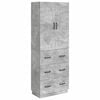 vidaXL Kastenset 2 pcs Betongrijs 66 x 34,5 x 87 cm Bewerkt hout