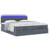 vidaXL Ottoman bed met matrassen en LED's 180x200cm fluweel
