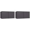 vidaXL Tv-hangmeubelen 2 st 60x30x30 cm grijs