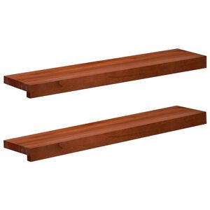 vidaXL Raamkozijnen 2 st Bruin 70 x 15 x 2 cm Massief beukenhout