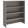 vidaXL Opzetkast HAMAR 90x30x100 cm massief grenenhout lichtgrijs