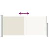 vidaXL Windscherm uittrekbaar 140x300 cm cr&egrave;mekleurig
