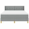 vidaXL Boxspringbed met matras Lichtgrijs 200 x 160 cm Polyester
