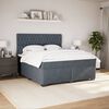 vidaXL Boxspring met matras fluweel donkergrijs 180x200 cm
