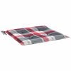 vidaXL Tuinstoelkussens 4 st 50x50x4 cm oxford stof ruitpatroon rood