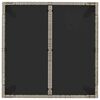 vidaXL Tuintafel met glazen blad 90x90x75 cm poly rattan grijs