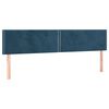 vidaXL Boxspring met matras fluweel donkerblauw 180x200 cm