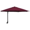 vidaXL Tuinparasol Bordeaux Rood 248 x 248 x 148 cm Polyester en staal