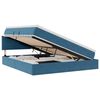 vidaXL Opslag bed met matras Donkerblauw 160 x 200 cm Fluweel