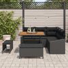 vidaXL Tuinbankenset met kussen 8 pcs Zwart poly rattan