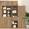 vidaXL Highboard Artisan Eiken 50 x 42,5 x 225 cm Bewerkt hout