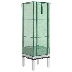 vidaXL Plantenbak verhoogd met kashoes 40x40x140 cm rattanlook