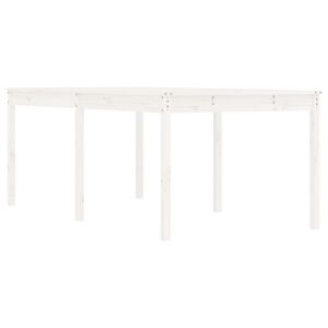 vidaXL Tuintafel 203,5x100x76 cm massief grenenhout wit