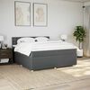 vidaXL Boxspring met matras stof donkergrijs 200x200 cm