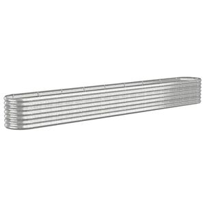 vidaXL Plantenbak 332x40x36 cm gegalvaniseerd staal zilverkleurig